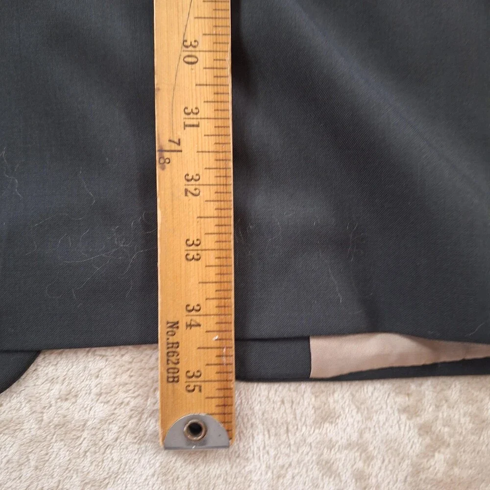 Lauren Ralph Lauren 2 Piece Suit Mens 46L Charcoal Pleated Pants Made Canada